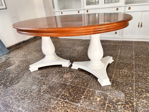 Lacado de mesa en dos tonos