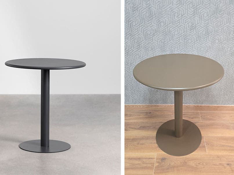 Lacado de mesas metálicas para hostelería