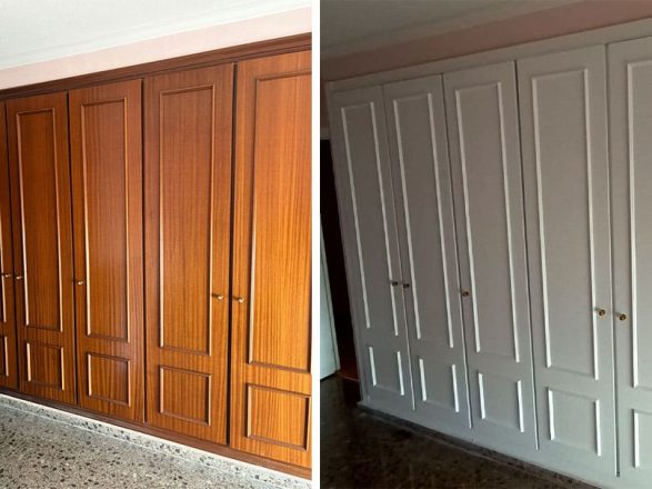 Armario de 5 puertas: Del clasicismo de la madera a la luminosidad del blanco puro