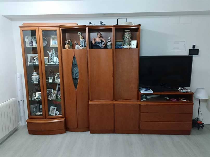 Transformación elegante de mueble de salón