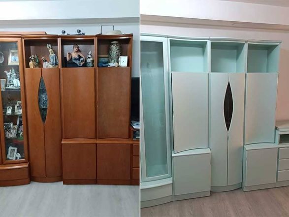 Transformación elegante de mueble de salón