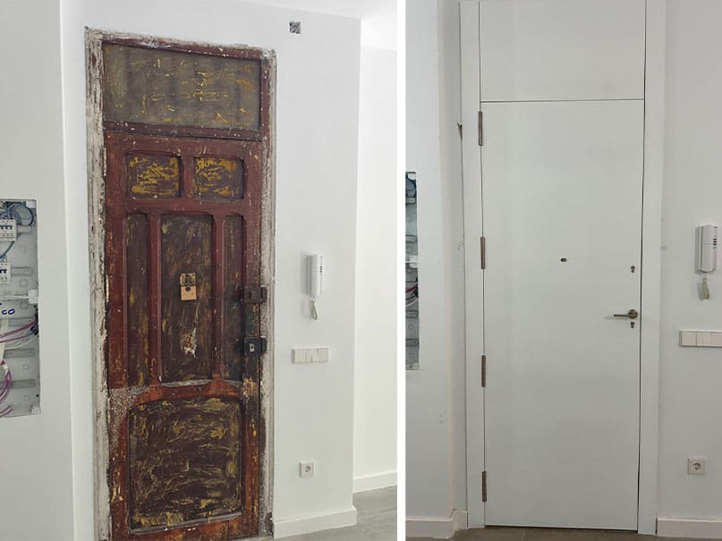 De unas puertas antiguas a una entrada renovada